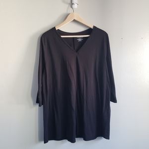 Lane bryant black 3/4 sleeve work out top 14 / 16